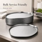 SUS304 Vintage Snow Gray Irregular Stainless Steel Plate view 7