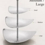 304 Three Layer Triangular Ribbed Fruit Plate view 4