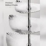 304 Three Layer Triangular Ribbed Fruit Plate view 6