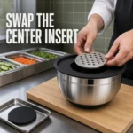 Black Stainless Steel Grater Salad Bowl System view 5