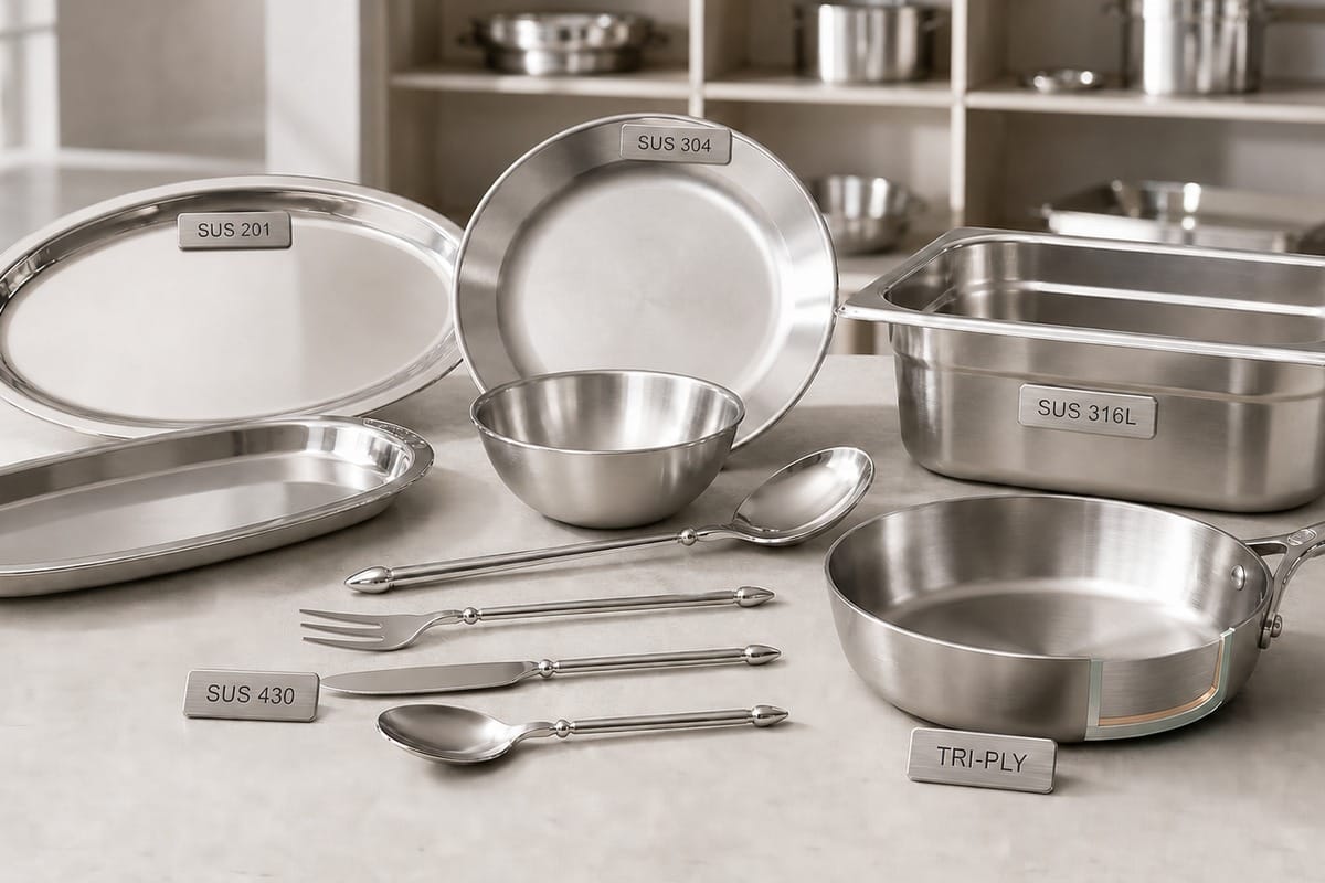 Stainless steel grade cost comparison tableware