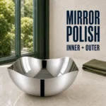 Mirror Polished Four-Lobe Stainless Steel Serving Bowl Series view 6