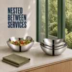 Mirror Polished Four-Lobe Stainless Steel Serving Bowl Series view 7