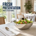 Mirror Polished Irregular Wave Rim Fruit and Salad Bowl view 2