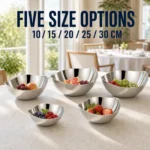 Mirror Polished Irregular Wave Rim Fruit and Salad Bowl view 4
