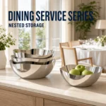 Mirror Polished Irregular Wave Rim Fruit and Salad Bowl view 7