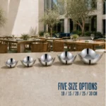 Mirror-Polished Three-Lobe Stainless Steel Serving Bowl view 4