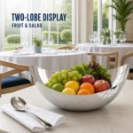 Mirror-Polished Two-Lobe Irregular Rim Bowl Series view 2