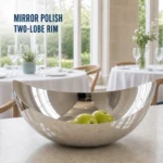 Mirror-Polished Two-Lobe Irregular Rim Bowl Series view 6