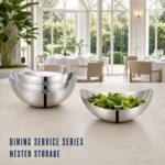 Mirror-Polished Two-Lobe Irregular Rim Bowl Series view 7
