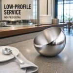 Stainless Steel Base-Free Slanted Sauce Bowl view 2