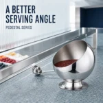 Stainless Steel Pedestal Slanted Sauce Bowl Series view 2