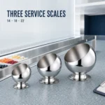 Stainless Steel Pedestal Slanted Sauce Bowl Series view 4