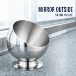 Stainless Steel Pedestal Slanted Sauce Bowl Series view 6
