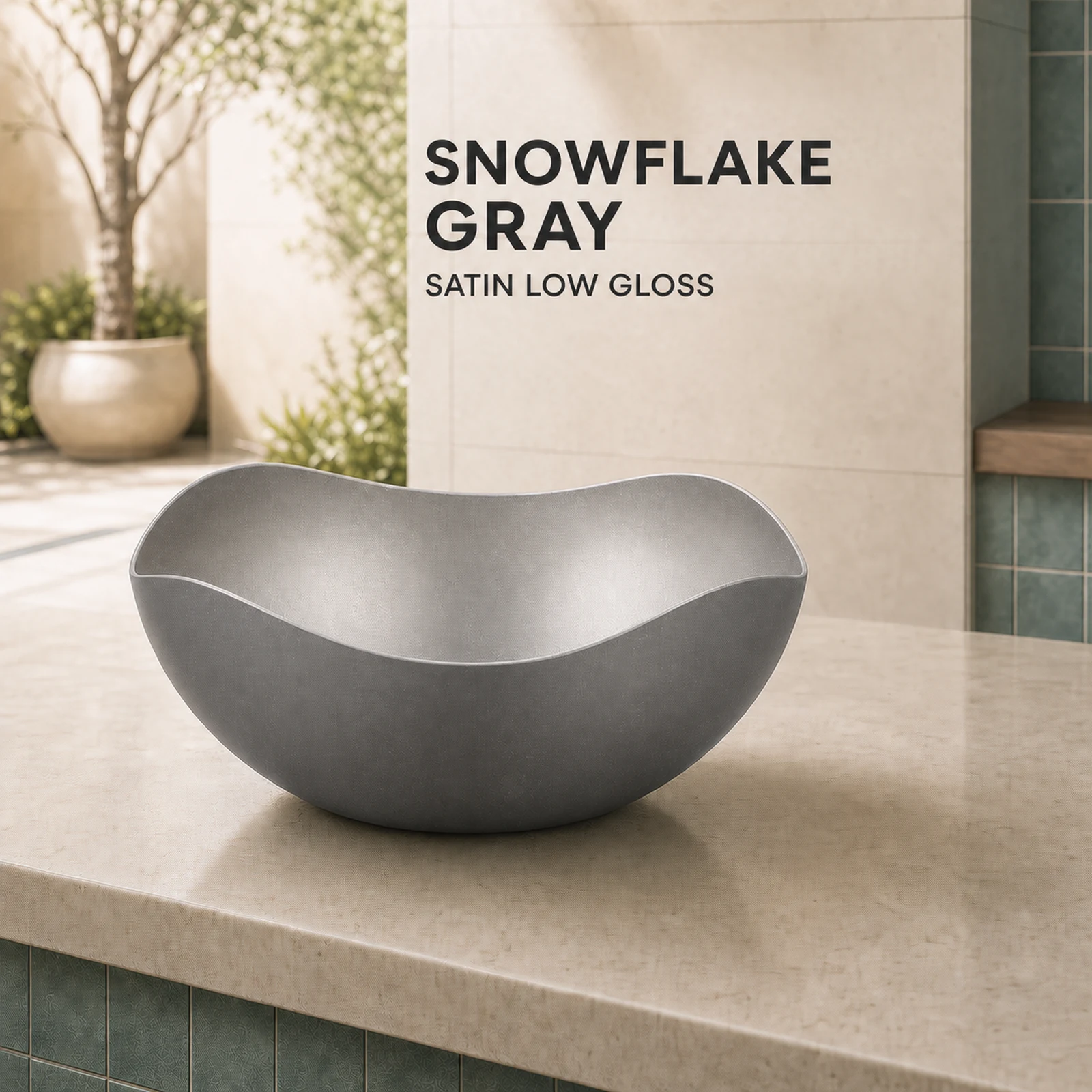 Product gallery photograph: Four-Lobe Stainless Steel Serving Bowl Guide