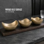 Vintage Snowflake-Gray Gold Mixed-Lobe Nut Bowl Set with Wooden Tray view 6