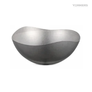 Vintage Snowflake Gray Irregular Rim Stainless Steel Bowl Series — stainless steel product by Yorkers International