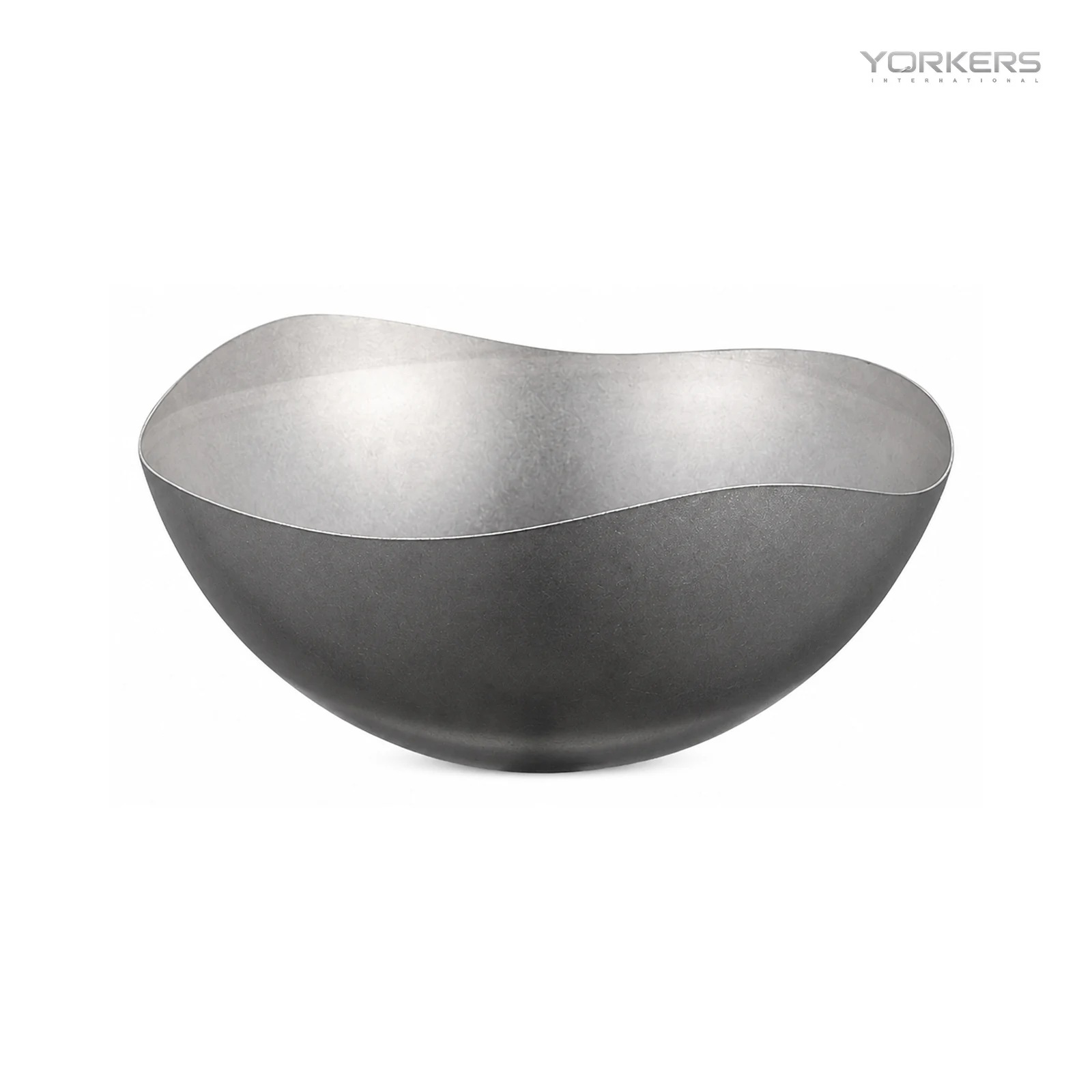 Vintage Snowflake Gray Irregular Rim Stainless Steel Bowl Series