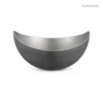 Vintage Snowflake Gray Twin-Lobe Irregular Rim Stainless Steel Bowl Series view 1