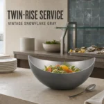 Vintage Snowflake Gray Twin-Lobe Irregular Rim Stainless Steel Bowl Series view 2