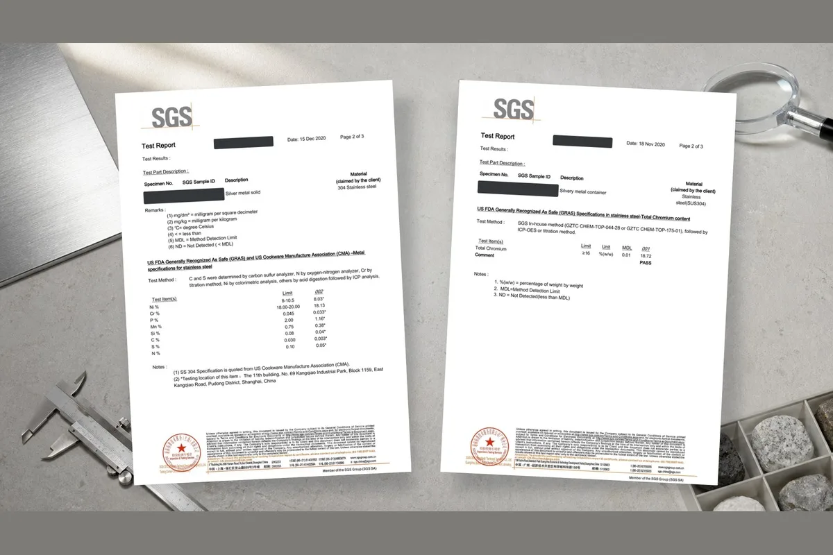 SGS third party verification lab test