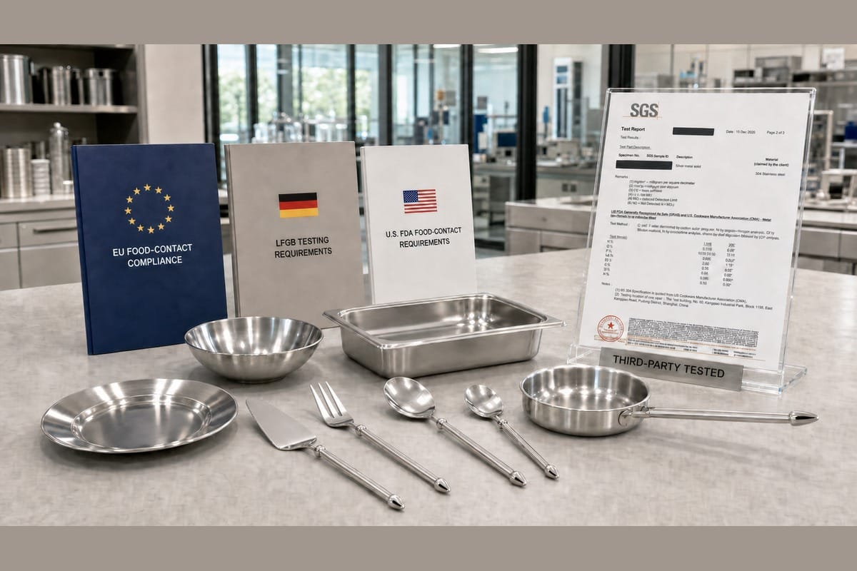 Stainless steel tableware quality control certification