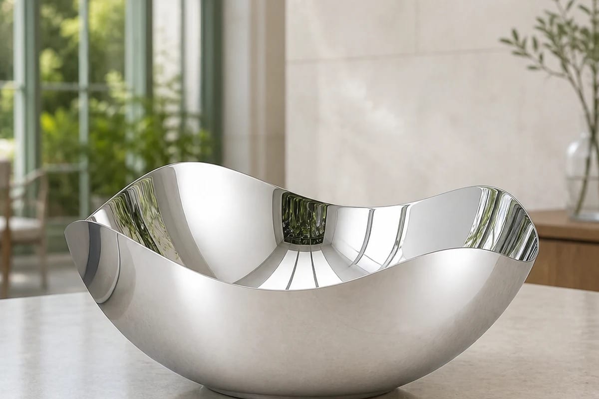Nested four-lobe bowls showing storage footprint