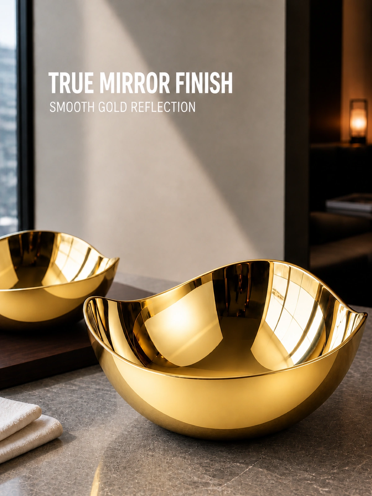 Reflective metal surface and rim detail