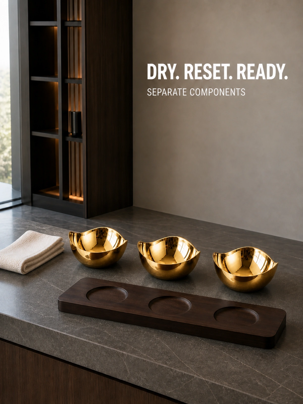 Removable bowl and tray detail