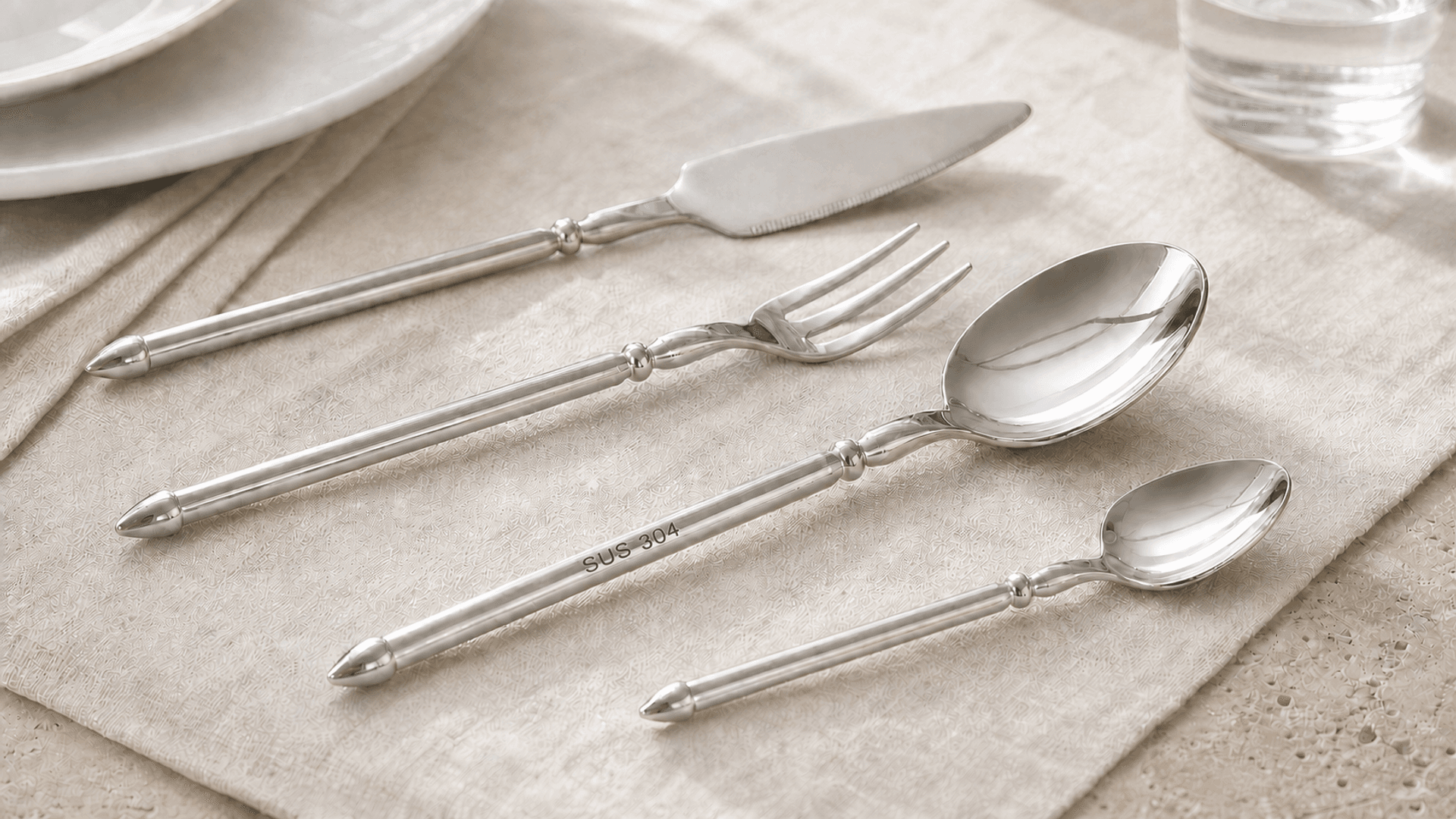 Spoon handle stamped SUS 304