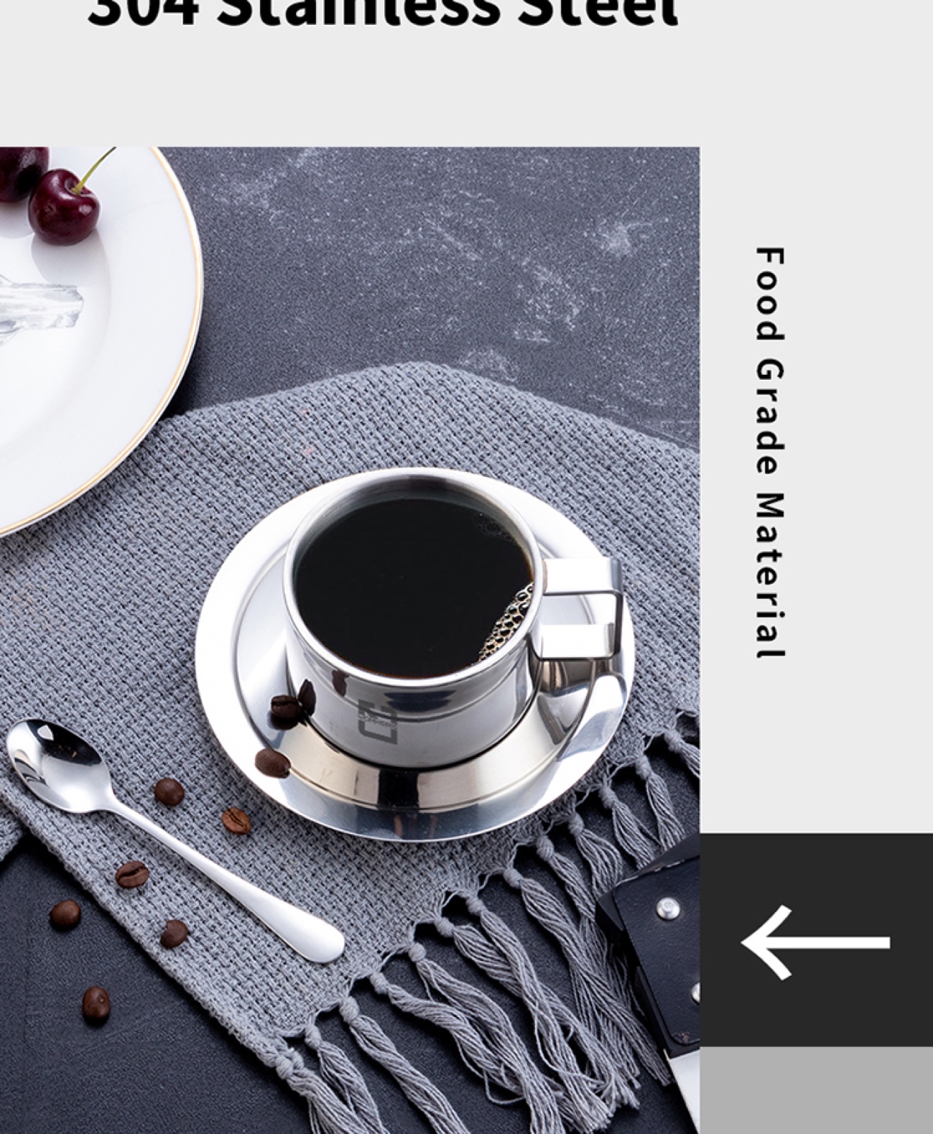 304 Stainless Steel Espresso Coffee Cup