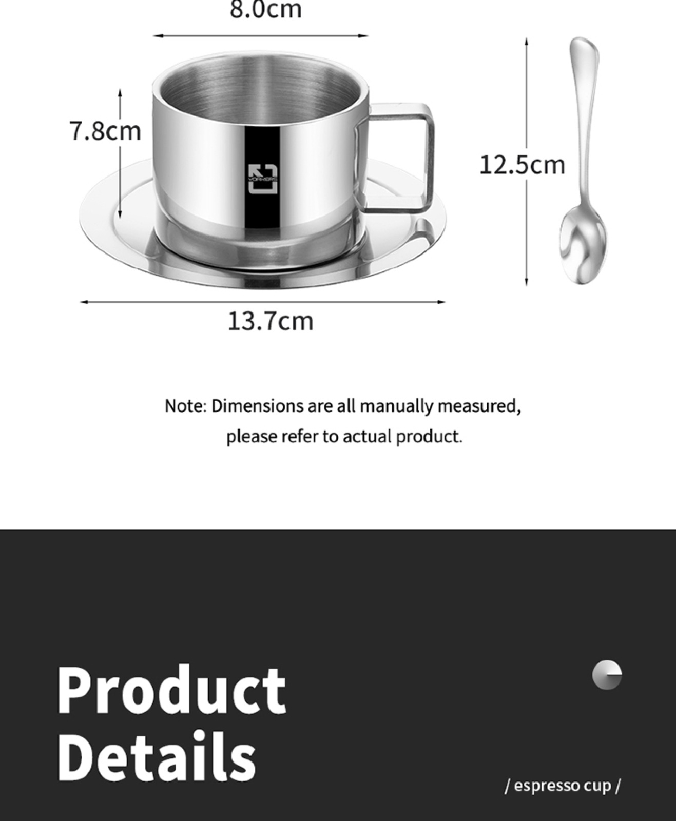 304 Stainless Steel Espresso Coffee Cup