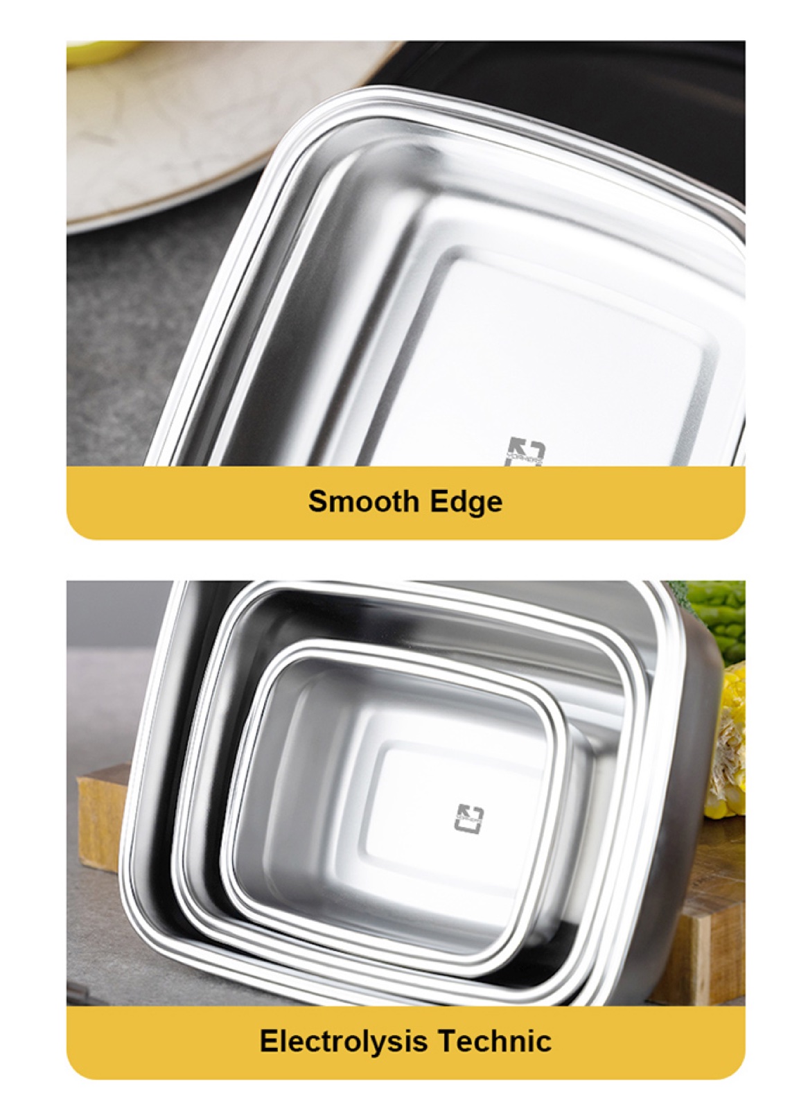 304 Stainless Steel Food Storage Container Collection