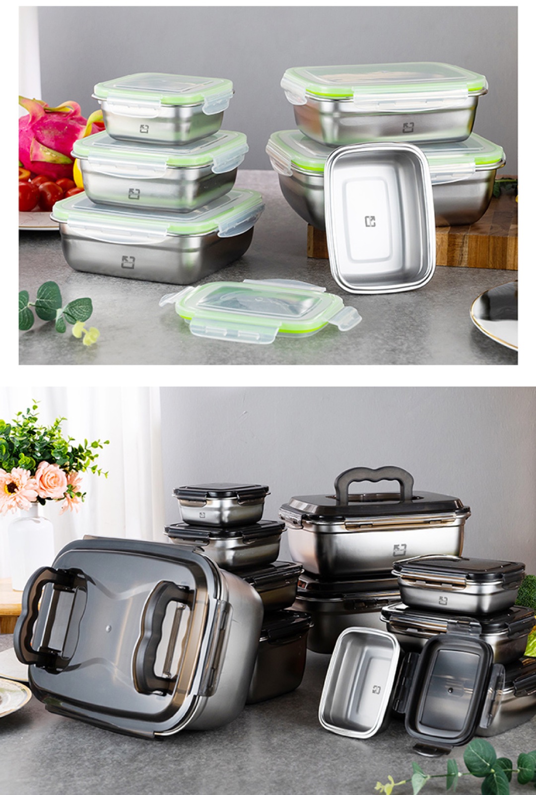 304 Stainless Steel Food Storage Container Collection