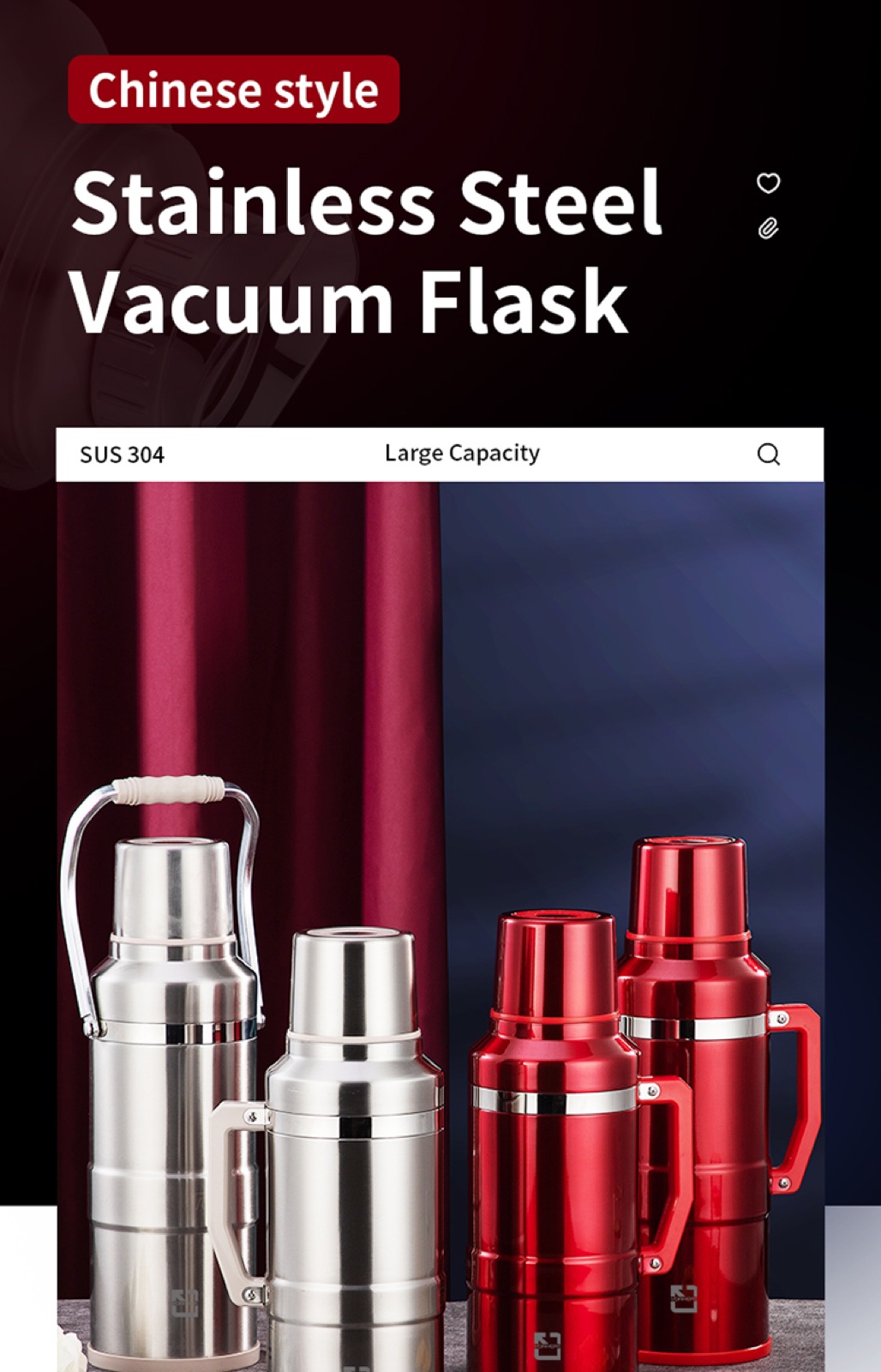 304 Stainless Steel Hot Water Flask