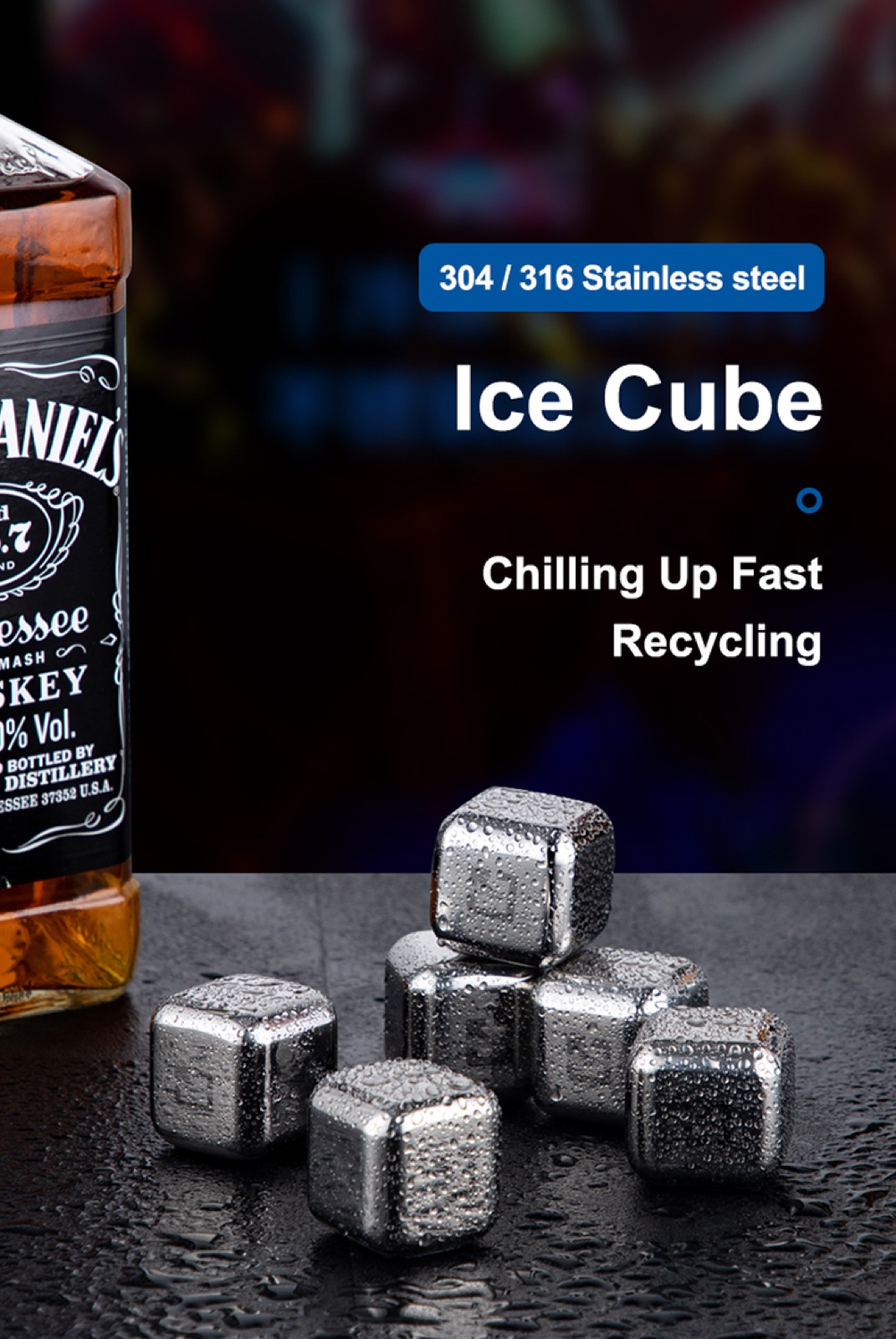 304 Stainless Steel Ice Cubes