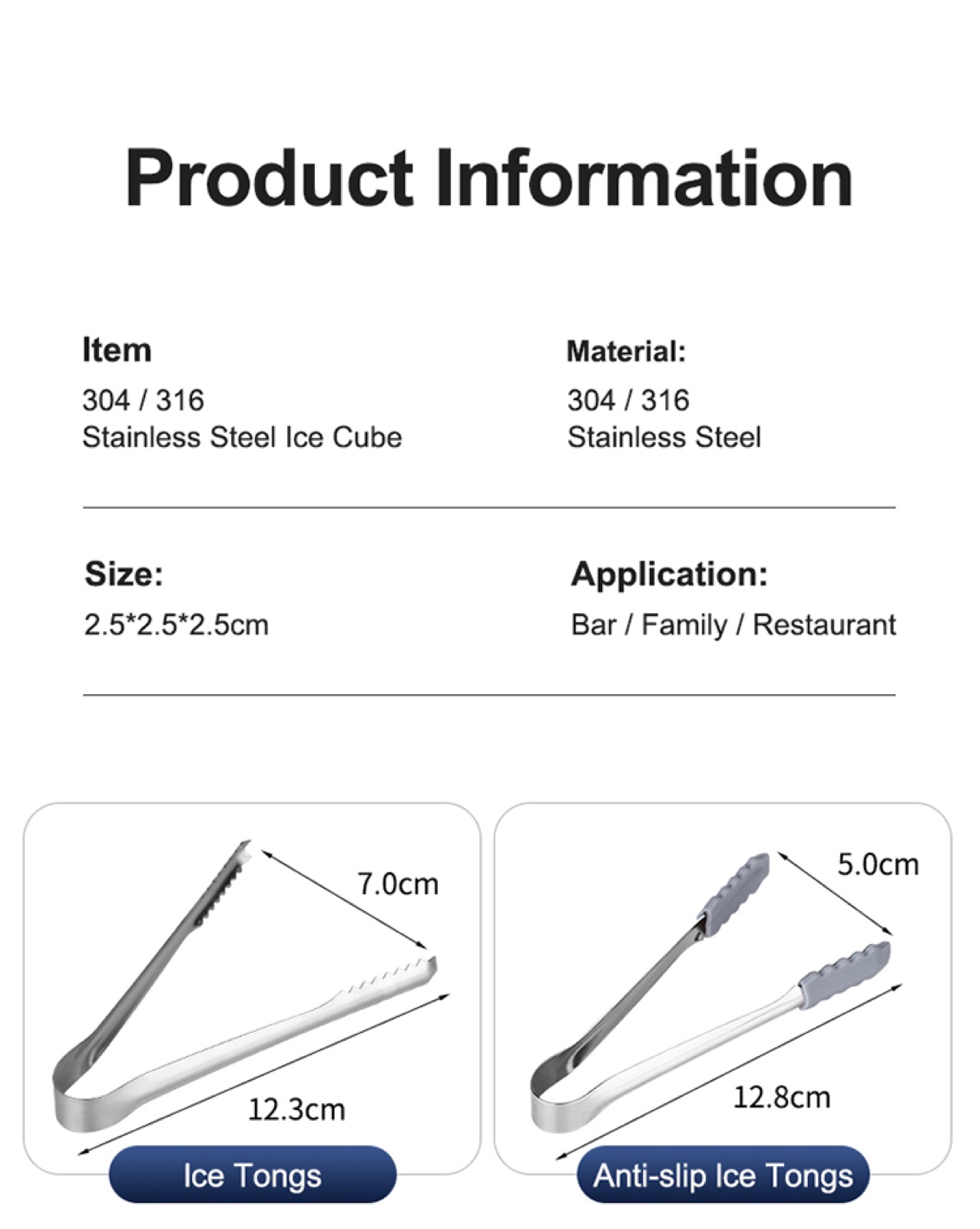 304 Stainless Steel Ice Cubes