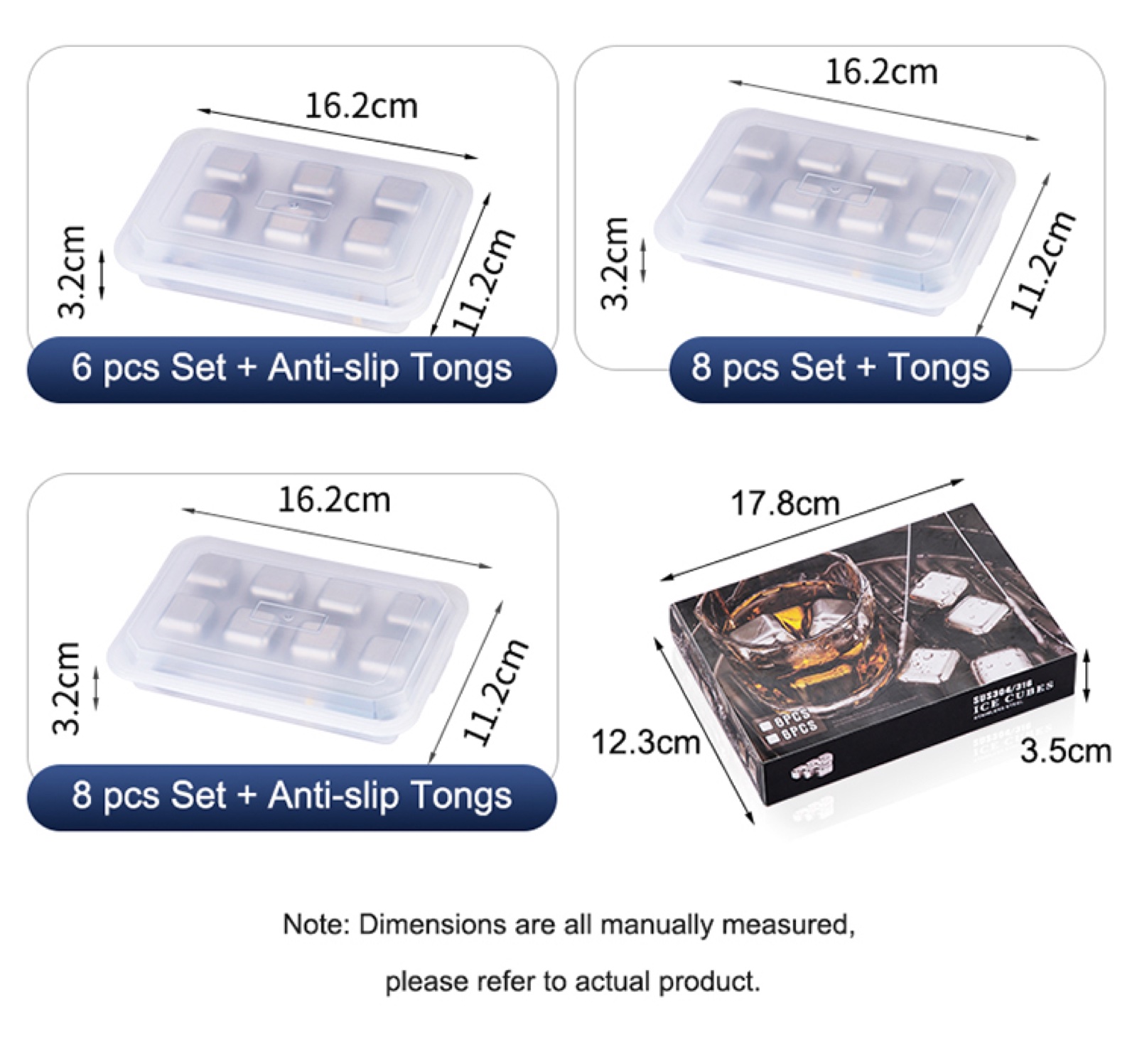 304 Stainless Steel Ice Cubes