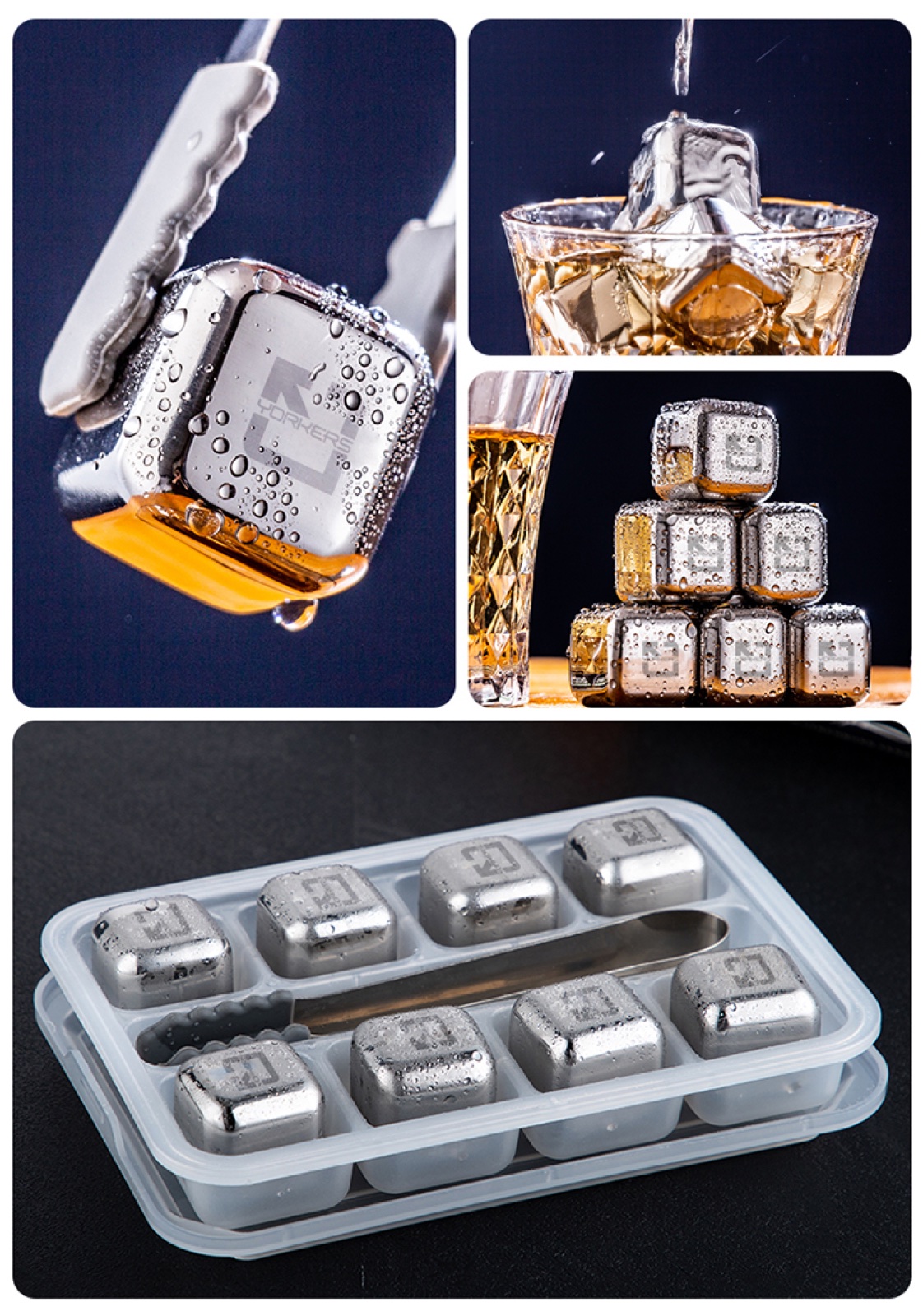 304 Stainless Steel Ice Cubes