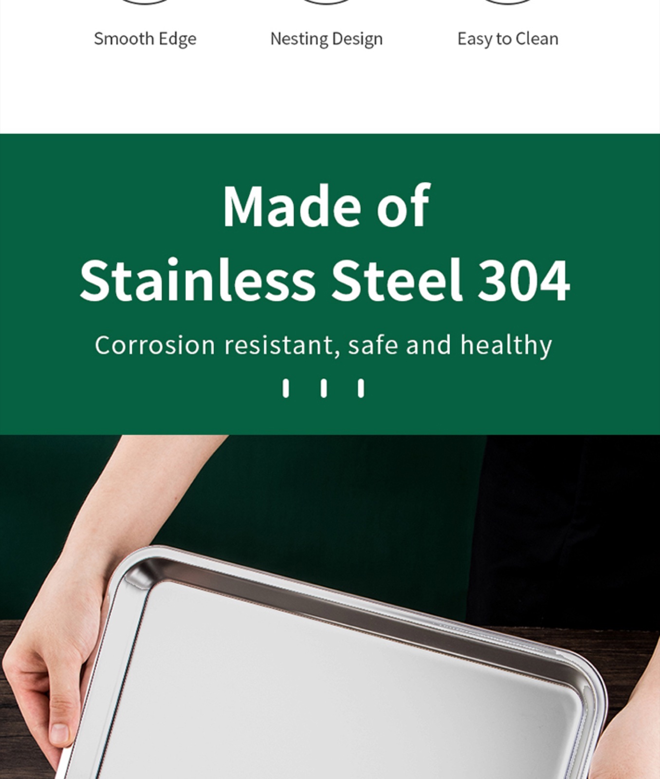 304 Stainless Steel Japanese Square Serving Plate