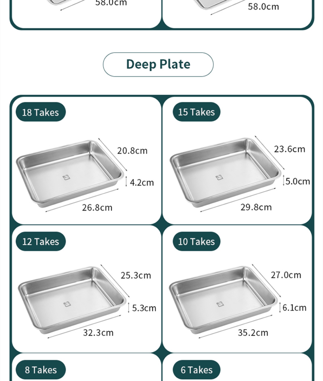 304 Stainless Steel Japanese Square Serving Plate