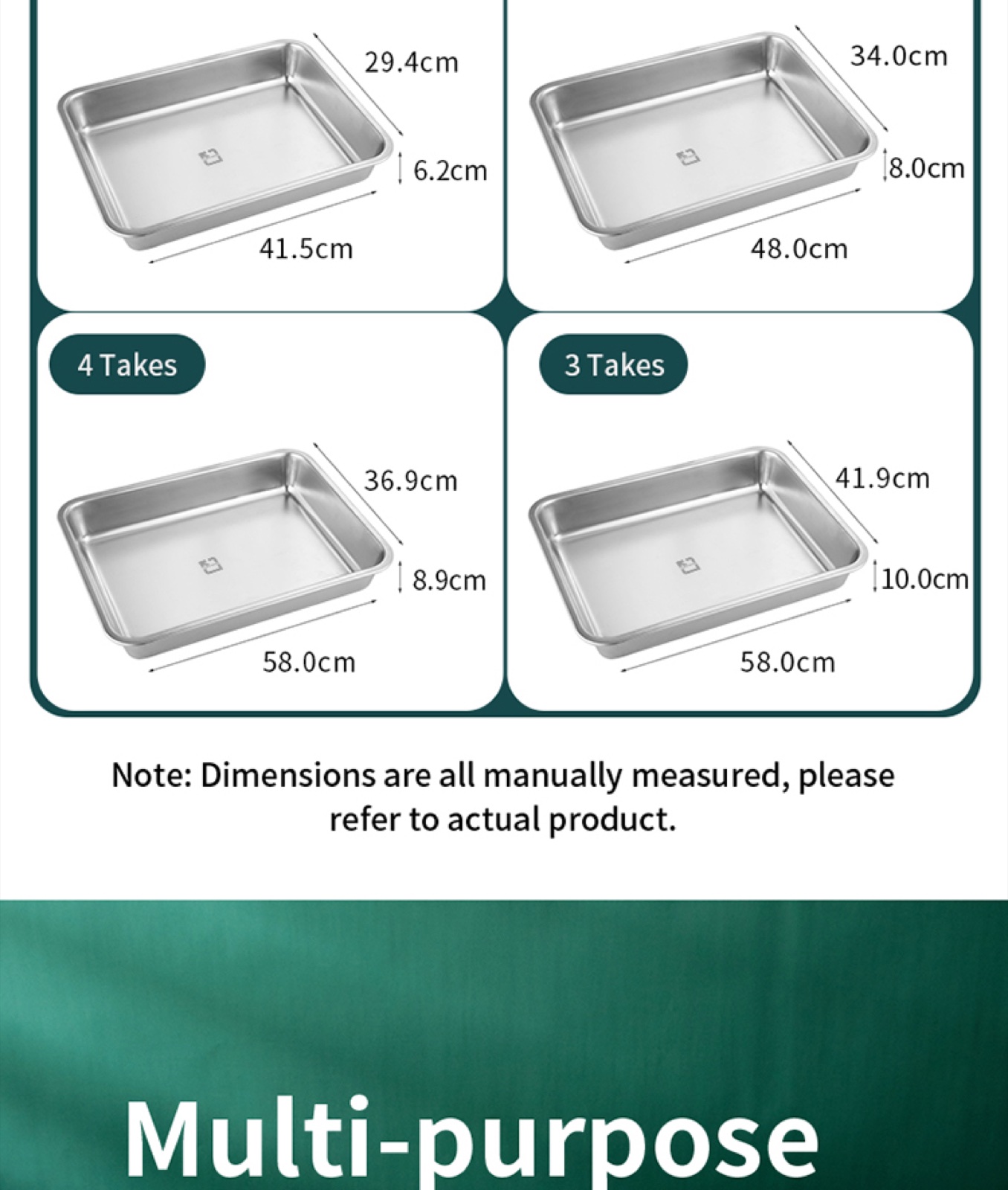 304 Stainless Steel Japanese Square Serving Plate