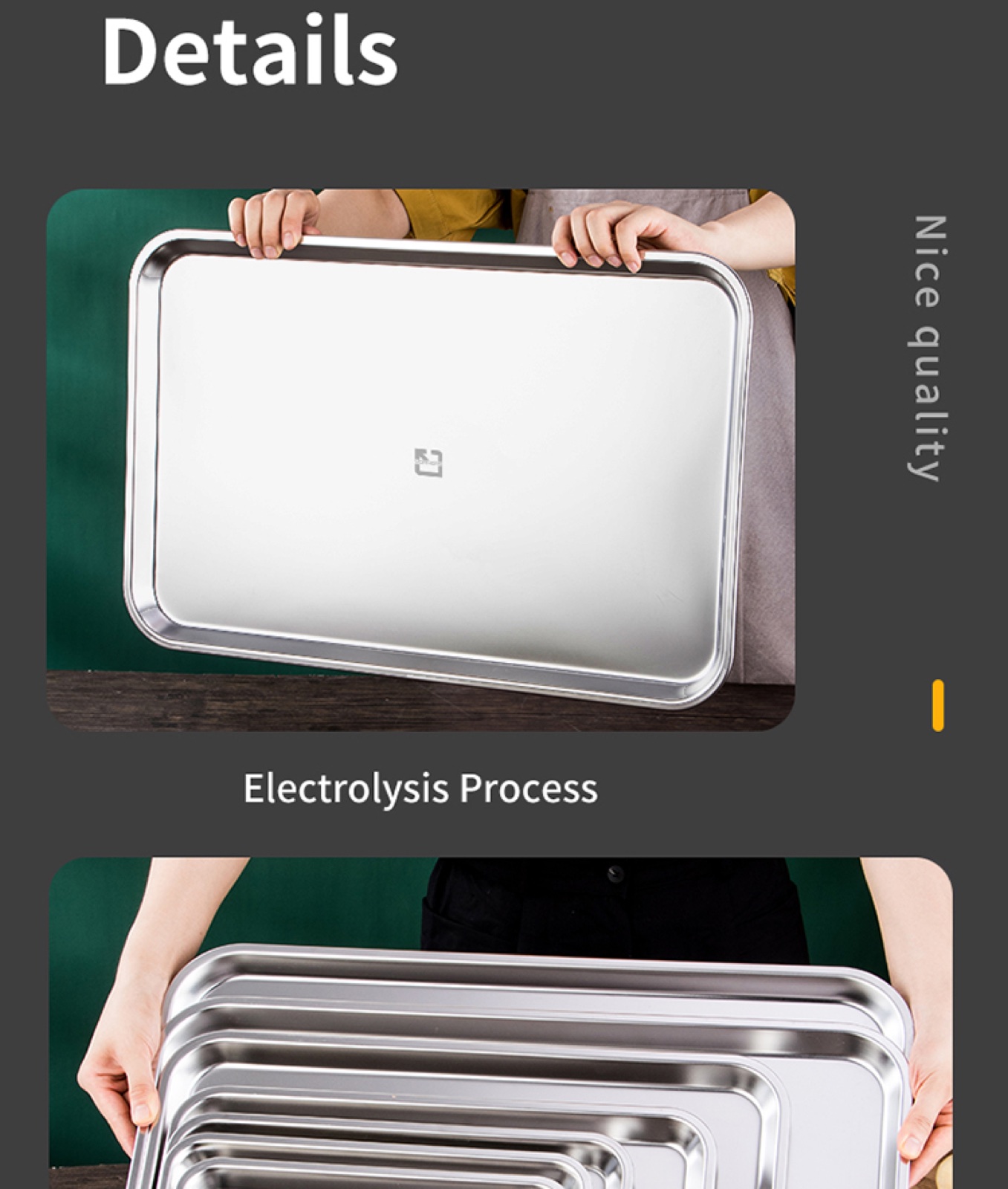 304 Stainless Steel Japanese Square Serving Plate