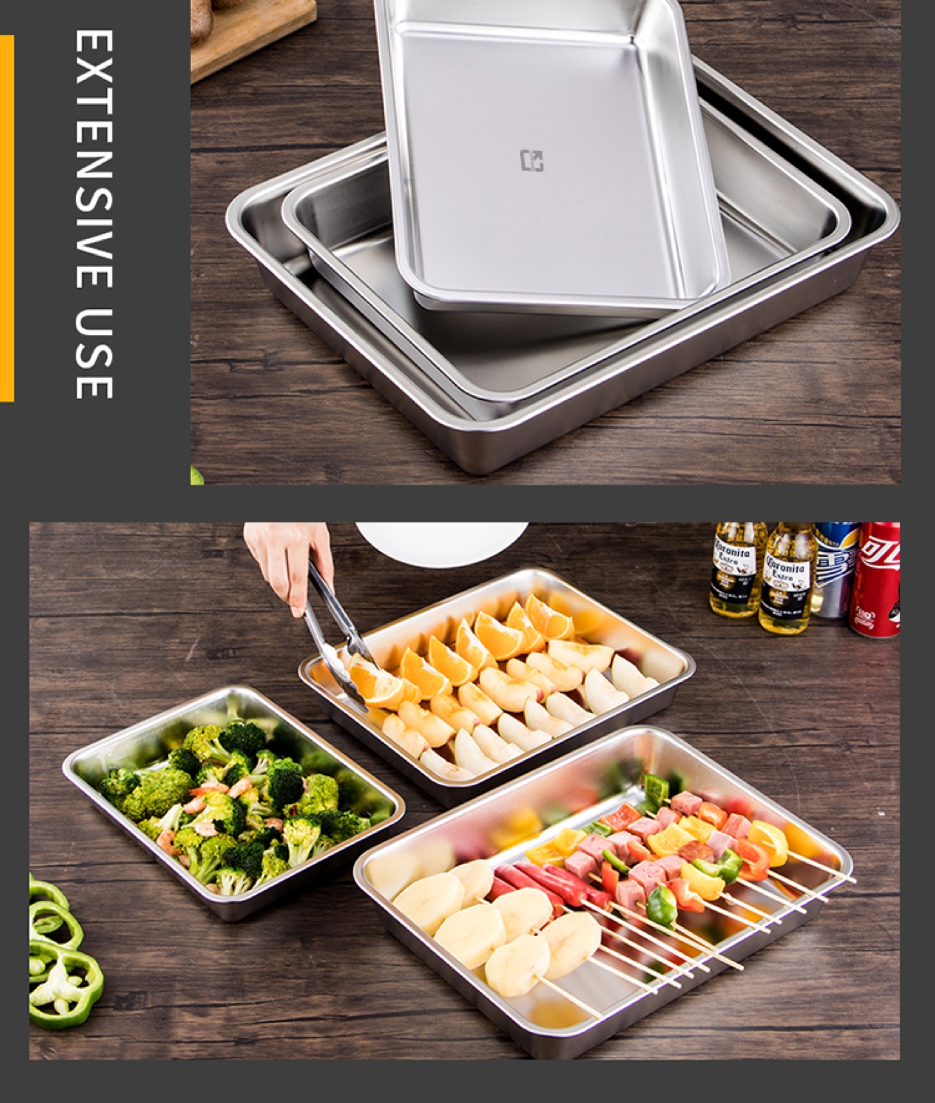 304 Stainless Steel Japanese Square Serving Plate