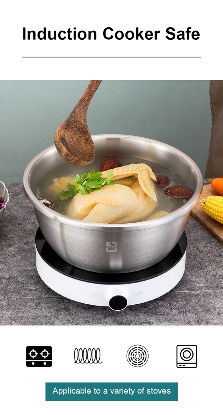 304 Stainless Steel Korean Multipurpose Bowl Set