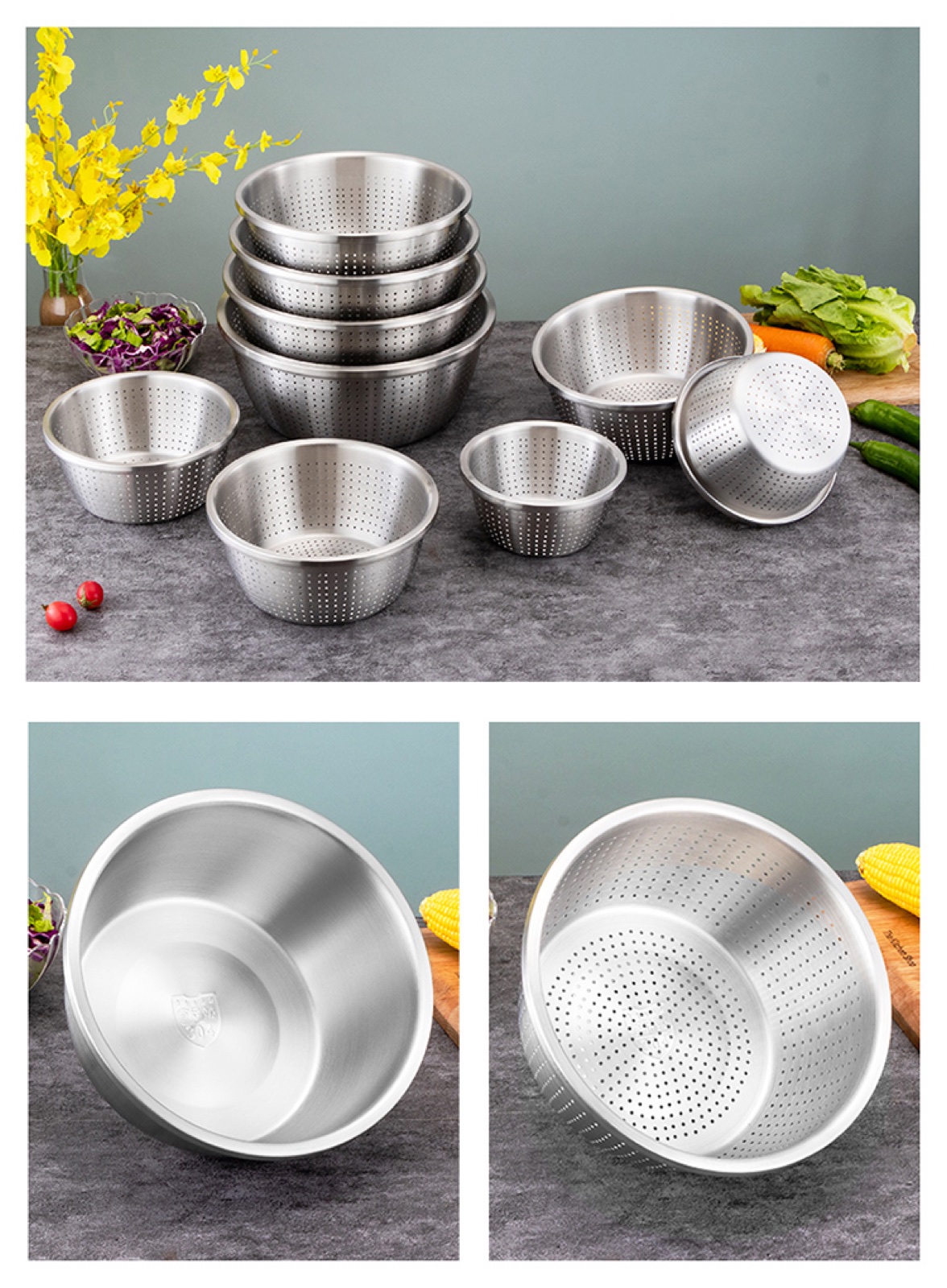 304 Stainless Steel Korean Multipurpose Bowl Set