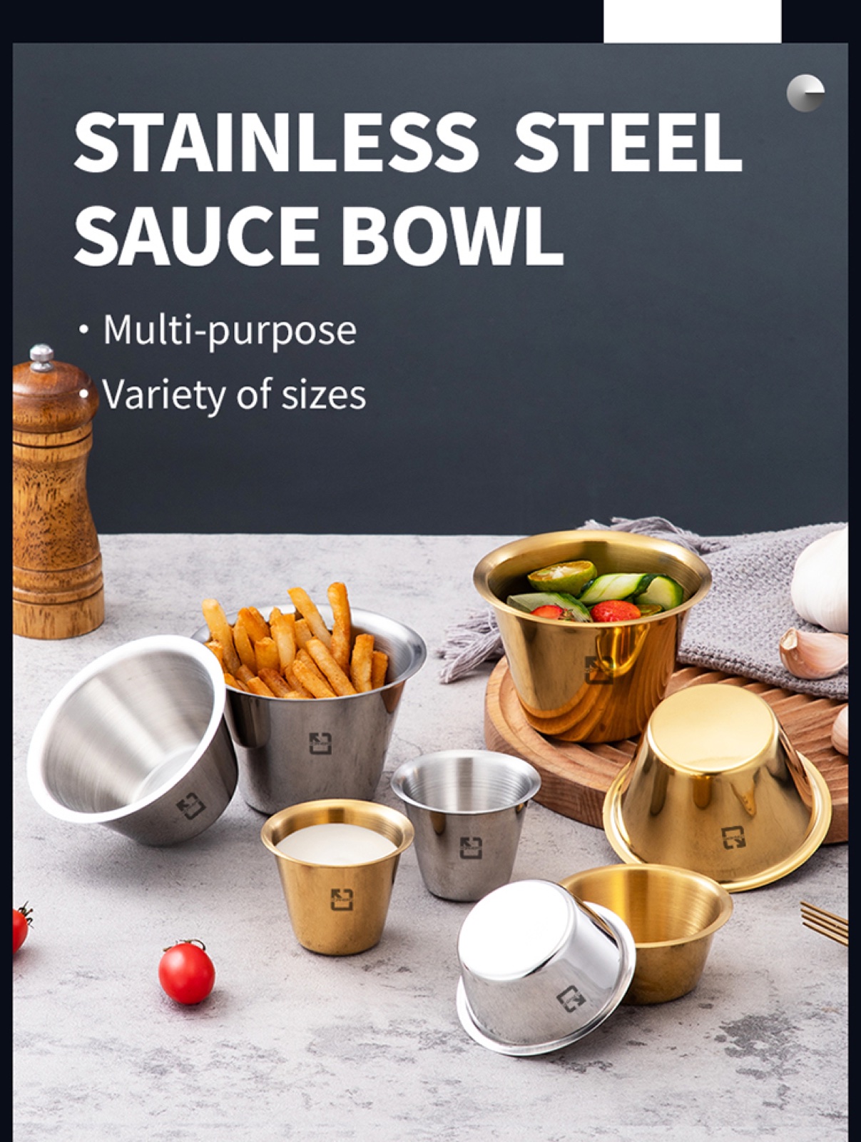 304 Stainless Steel Sauce Bowls