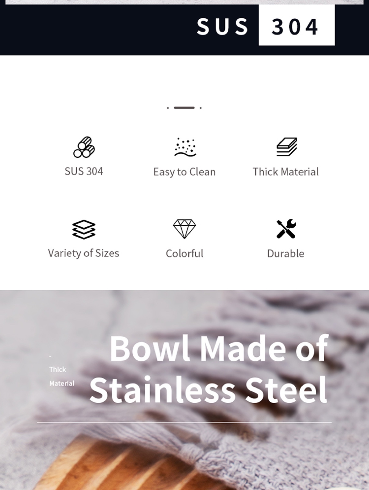 304 Stainless Steel Sauce Bowls