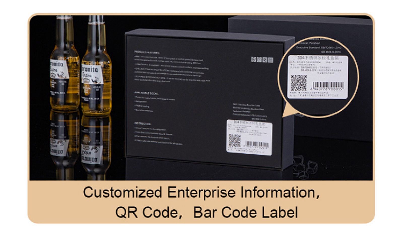 304 Stainless Steel Whiskey Stone Gift Set