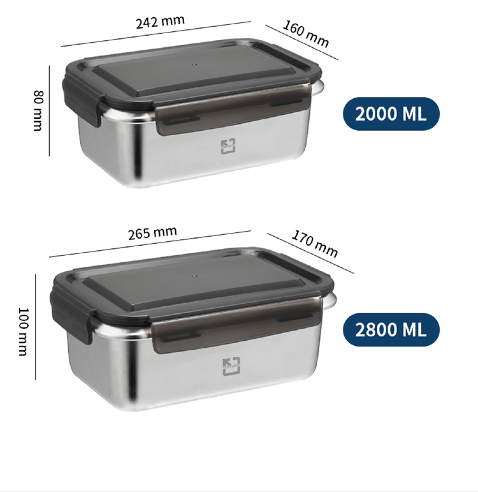 316 Stainless Steel Food Storage Container Collection